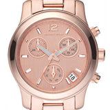 Michael Kors Runway Chronograph Rose Gold Dial Rose Gold Steel Strap Watch for Women - MK5430 Authentic Buy Shop Now