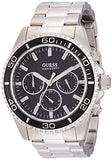 Guess Chaser Chronograph Black Dial Silver Steel Strap Watch for Men - W0170G1 Authentic Buy Shop Now
