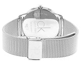 Calvin Klein Minimal White Dial Silver Mesh Bracelet Watch for Men - K3M51152 Authentic Buy Shop Now