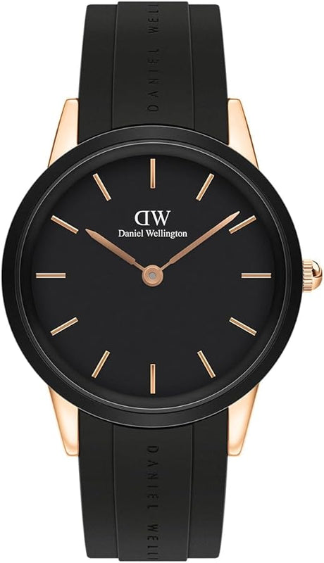 Daniel Wellington Iconic Motion Black Dial Black Rubber Strap Watch For Men - DW00100425 Authentic Buy Shop Now