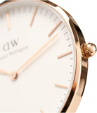 Daniel Wellington Classic Dover White Dial White Nylon Strap Watch For Women - DW00100309 Authentic Buy Shop Now