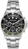 Michael Kors Everest Chronograph Black Dial Silver Steel Strap Watch For Men - MK8976 Authentic Buy Shop Now