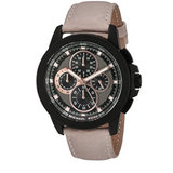 Michael Kors Ryker Chronograph Black Dial Beige Leather Strap Watch For Men - MK8520 Authentic Buy Shop Now
