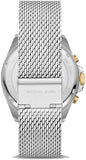 Michael Kors Brecken Quartz Black Dial Silver Mesh Strap Watch For Men - MK8961 Authentic Buy Shop Now