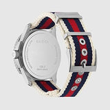 Gucci G Timeless Quartz White Dial Two Tone Nylon Strap Watch for Men - YA126239 Authentic Buy Shop Now