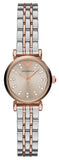 Emporio Armani Gianni T Bar Grey Dial Two Tone Steel Strap Watch For Women - AR1841 Authentic Buy Shop Now