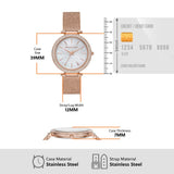 Michael Kors Darci Quartz Mother of Pearl White Dial Rose Gold Mesh Bracelet Watch For Women - MK4519 Authentic Buy Shop Now