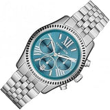 Michael Kors Lexington Chronograph Blue Dial Silver Steel Strap Watch For Women - MK5887 Authentic Buy Shop Now