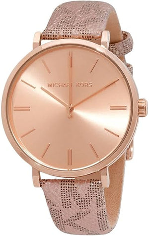 Michael Kors Addyson Quartz Rose Gold Dial Pink Leather Strap Watch for Women - MK2953 Authentic Buy Shop Now