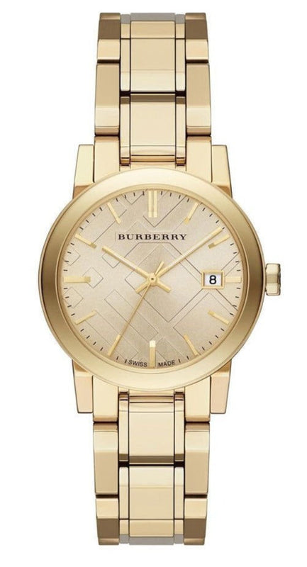 Burberry The City Gold Dial Gold Steel Strap Watch for Women - BU9134 Authentic Buy Shop Now