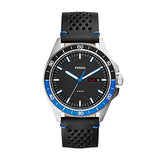 Fossil Sport 54 Day Date Black Dial Black Leather Strap Watch for Men - FS5321 Authentic Buy Shop Now