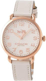 Coach Delancey White Dial White Leather Strap Watch for Women - 14502716 Authentic Buy Shop Now
