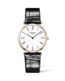Longines La Grande Classique De Longines White Dial Black Leather Strap Watch for Women - L4.755.1.91.2 Authentic Buy Shop Now
