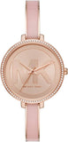 Michael Kors Jaryn Analog Rose Gold Dial Pink Steel Strap Watch For Women - MK4545 Authentic Buy Shop Now