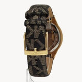 Michael Kors Lennox Three Hand Black Dial Black Leather Strap Watch For Women - MK7307 Authentic Buy Shop Now