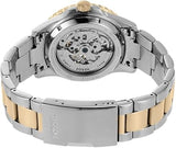 Fossil FB-01 Automatic Skeleton Blue Dial Two Tone Steel Strap Watch for Men - ME3191 Authentic Buy Shop Now