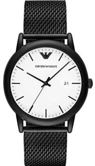 Emporio Armani Luigi Quartz White Dial Blue Mesh Bracelet Watch For Men - AR11025 Authentic Buy Shop Now