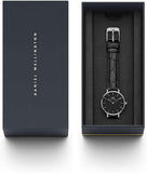 Daniel Wellington Classic Petite Reading Black Dial Black Leather Strap Watch For Women - DW00100235 Authentic Buy Shop Now