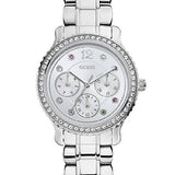 Guess Enchanting Diamonds Silver Dial Silver Steel Strap Watch for Women - W0305L1 Authentic Buy Shop Now