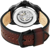 Fossil Bronson Automatic Skeleton Black Dial Brown Leather Strap Watch for Men - ME3219 Authentic Buy Shop Now