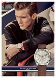 Tommy Hilfiger Jackson Multi-Function Silver Dial Brown Leather Strap Watch for Men - 1791239 Authentic Buy Shop Now