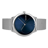 Calvin Klein Minimal Blue Dial Silver Mesh Bracelet Watch for Women - K3M2212N Authentic Buy Shop Now