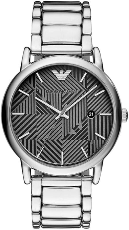 Emporio Armani Classic Quartz Grey Dial Silver Steel Strap Watch For Men - AR11134 Authentic Buy Shop Now
