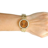 Michael Kors Darci Amber Dial Gold Steel Strap Watch for Women - MK3408 Authentic Buy Shop Now