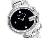 Gucci Guccissima Black Dial Silver Steel Strap Watch For Women - YA134301 Authentic Buy Shop Now