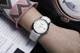 Tissot Couturier Lady Silver Dial White Leather Strap Watch For Women - T035.210.16.011.00 Authentic Buy Shop Now