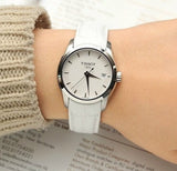 Tissot Couturier Lady Silver Dial White Leather Strap Watch For Women - T035.210.16.011.00 Authentic Buy Shop Now