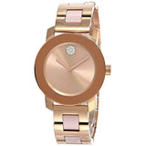 Movado Bold Rose Gold Dial Two Tone Steel Strap Watch for Women - 3600639 Authentic Buy Shop Now