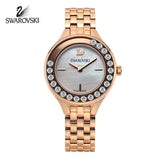 Swarovski Lovely Crystals Mother of Pearl Dial Rose Gold Steel Strap Watch for Women - 5261496 Authentic Buy Shop Now