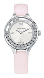Swarovski Lovely Crystals Silver Dial Pink Leather Strap Watch for Women - 5261493 Authentic Buy Shop Now