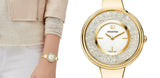 Swarovski Crystalline Bracelet White Dial Gold Steel Strap Watch for Women - 5269253 Authentic Buy Shop Now