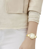 Swarovski Crystalline Bracelet White Dial Gold Steel Strap Watch for Women - 5269253 Authentic Buy Shop Now