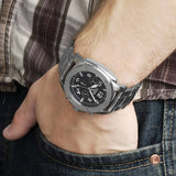 Fossil Modern Machine Black Dial Silver Steel Strap Watch for Men - FS4926 Authentic Buy Shop Now
