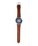Fossil Forrester Luggage Automatic Skeleton Blue Dial Brown Leather Strap Watch for Men - ME3179 Authentic Buy Shop Now