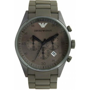 Emporio Armani Sportivo Chronograph Brown Dial Brown Steel Strap Watch For Men - AR5950 Authentic Buy Shop Now