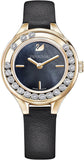 Swarovski Lovely Crystals Analog Black Dial Black Leather Strap Watch for Women - 5301877 Authentic Buy Shop Now