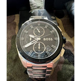 Hugo Boss Volane Black Dial Silver Steel Strap Watch for Men - 1513949 Authentic Buy Shop Now