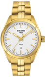 Tissot T Classic PR 100 Lady White Dial Gold Steel Strap Watch for Women - T101.210.33.031.00 Authentic Buy Shop Now