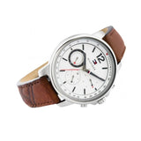 Tommy Hilfiger Landon Chronograph White Dial Brown Leather Strap Watch for Men - 1791531 Authentic Buy Shop Now