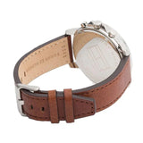 Tommy Hilfiger Landon Chronograph White Dial Brown Leather Strap Watch for Men - 1791531 Authentic Buy Shop Now