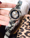 Versace Shadov Quartz Silver Dial Snakeskin Green Leather Strap Watch for Women - VEBM00718 Authentic Buy Shop Now