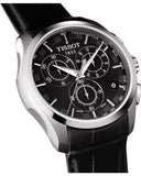 Tissot T Classic Couturier Chronograph Black Dial Black Leather Strap Watch For Men - T035.617.16.051.00 Authentic Buy Shop Now