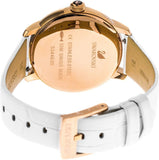 Swarovski Crystalline Hours Quartz Grey Dial Black Leather Strap Watch for Women - 5344635 Authentic Buy Shop Now