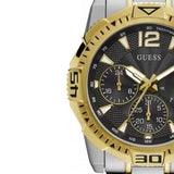 Guess Commander Chronograph Black Dial Two Tone Steel Strap Watch for Men - GW0056G4 Authentic Buy Shop Now