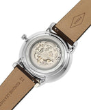 Fossil Neutra Automatic Skeleton White Dial Brown Leather Strap Watch for Men - ME3184 Authentic Buy Shop Now