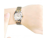 Tissot T Classic Dream Mother of Pearl Dial Two Tone Steel Strap Watch For Women - T033.210.22.111.00 Authentic Buy Shop Now